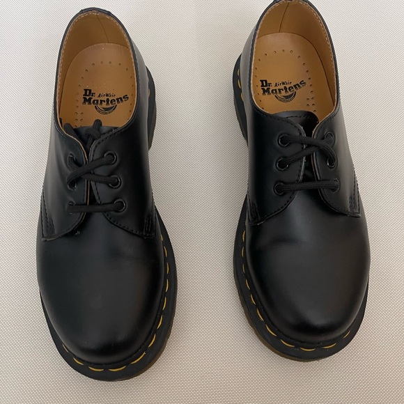 Dr. Martens Shoes - Dr. Martens Black 1461 smooth Leather Oxford  Shoes